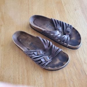 Birkenstock Granada Sandals size 38 soft foot bed